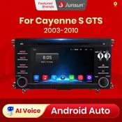 Junsun AI Voice 2 din Android for Porsche Cayenne GTS 2003 2004-2010 Carplay Car Multimedia