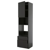 METOD / KNIVSHULT Visoki element za ugradne uredaje, Crnosiva/Nickebo boja antracita, mat, 60x60x240 cm