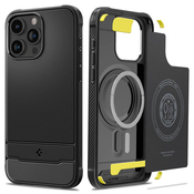 Spigen Rugged Armor MagFit (MagSafe) robusten ovitek za telefon iPhone 15 Pro mat črna