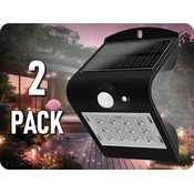 V-TAC LED SOLARNA SVETLOBA S SENZORJEM GIBANJA 1,5W, 220lm, IP65, črna/2-PACK!