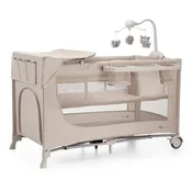 kinderkraft® prenosna posteljica joy™ 2 z dodatki beige
