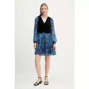 Desigual Vsakodnevna obleka Chaleco 25WWVW27 Modra Regular Fit