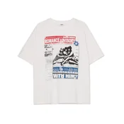 Cropp - Predimenzionirana majica s printom - white