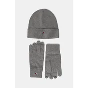 Kapa in rokavice s primesjo kašmirja Tommy Hilfiger 2-pack