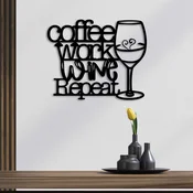 Wallity Zidna dekoracija Coffee Repeat, 50x40 cm, 1.5 mm, Crna