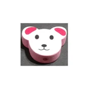 Drvena perla meda 20 mm roze