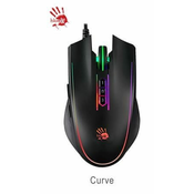 A4Tech Bloody P81S Activated, gaming miška z RGB osvetlitvijo, 8000 DPI, USB, Core 3, Curve črna