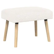 vidaXL klop Enobarvno Krem 60 x 40 x 45 cm Bouclé