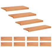 vidaXL Stopnice 12 kos 80 x 30 x 2 cm Lak Trda bukovina