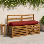 vidaXL Blazina za klop VIANEN 100% poliester Rdeča 130 x 30 x 12 cm
