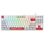 A4Tech Mehanska tipkovnica BLOODY S310N Energy White BLMS Red (87 Keys)