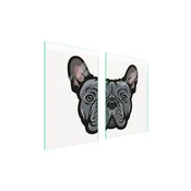 shumee STEKLENA ZAŠČITNA KROŽNIKA ZA KUHINJO 65x52 DOG