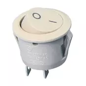 Prekidac wipp 6A/250V 1-pol okrugli beli, fi=21mm