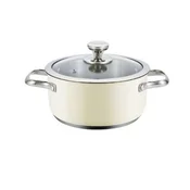 Casserole with lid Haeger PA-20H.007A Beige O 20 cm