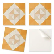 shumee Paket vinilnih ploščic z vzorcem za dnevno sobo, samolepilne, geometrijski diamantni vzorec 20x20x20 cm