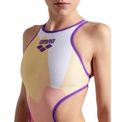 Arena one morning light swimsuit tech back purple/rose multi xl - uk38