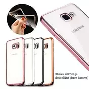 Silikonski ovitek z okvirjem za Samsung Galaxy J3 2017 J327 - zlat