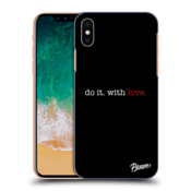 Crna silikonska maskica za Apple iPhone X/XS - Do it. With love.