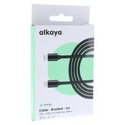 alkaya Speed Flex Datenkabel Geflochten 15W, 1m schwarz