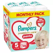 Pampers pants pelene monthly 5 prem.11-17kg 108kom