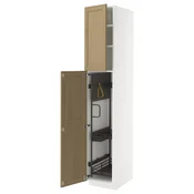 METOD Visoki element-ostava, bela/Forsbacka hrastovina, 40x60x220 cm