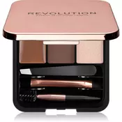 Makeup Revolution London Brow Sculpt Kit paletica za obrve 2,2 g nijansa Medium Brown za žene