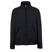 Black womens sweatshirt with stand-up collar Fruit of the Loom