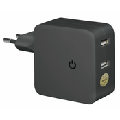Energenie Polnilni adapter 1x USB QC3.0, črn