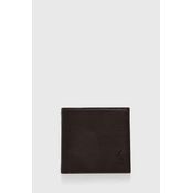 Usnjena denarnica Polo Ralph Lauren moški, rjava barva