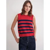 MixRay Top Strickoberteile rdeča