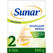 SUNAR Sensitive 2 Mlieko pokracovacie 500 g, 6m+