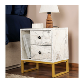 HANAH HOME Noćni stočić Glimmer Fressia Marble Gold