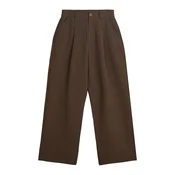 Bershka Hlače z naborki čokolada