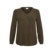 KAFFE CURVE Bluza Ami temno zelena