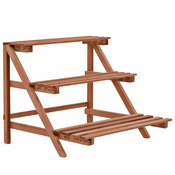 vidaXL stojalo za rastline 3-delno iz cedrovine 48x45x40 cm