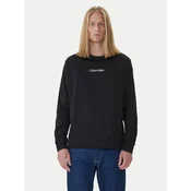 Calvin Klein Majica z dolgimi rokavi Standard Logo LV04LD232G Črna Relaxed Fit
