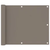 Balkonski zastor smede-sivi 75 x 300 cm od tkanine Oxford