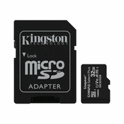 Kingston flash memory card with adapter Canvas Select Plus - microSDXC UHS-I - 32 GB