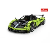 Licencirani avto za sestavljanje 1:8 Pagani Huayra BC RASTAR s 2892 elementi - zeleni