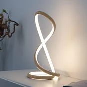 Paul Neuhaus LED namizna svetilka Twist, peščena barva, višina 42 cm - spalnica - Sodobni - peščene barve - Aluminij