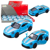 Dirkalni avto GTRS, kovinski, s potegom nazaj, LEAN TOYS, Modri, 1:43