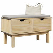 shumee vidaXL Klop za predsobo OTTA 80x40x45 cm trdna borovina
