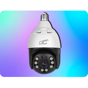 TelForceOne LTC vrtljiva IP kamera v podnožju E27, IP65, PTZ, 5Mpix, 230V, SMART LTC VISION [RTV0400101]