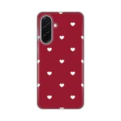 Maska za Samsung Galaxy A36 5G Burgundy Hearts, Silikonska, Print Skin, Crvena