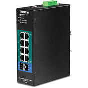 Trendnet TI-PG102I mrežni prekidac Upravljano L2 Gigabit Ethernet (10/100/1000) Podrška za napajanje putem Etherneta (PoE) Crno