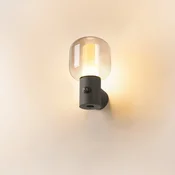 SLV Ovalisk Sensor zunanja stenska svetilka CCT - Sodobni - dimno sivo-transparentna, antracitna - Steklo