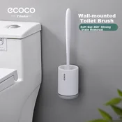 Ecoco Silikonska cetka za WC šolju sa držacem, Bela
