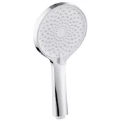 Ročna masažna prha, 4 funkcije, silikonske šobe, dia. 123 mm, krom - Krom - Sapho - 24 - Plastika - Krožni - 253 - 57 - 14