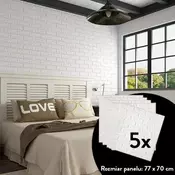 Samolepilne tapete z opečnatim 3D vzorcem (77 cmx70 cm) BRICKSBY
