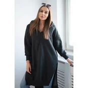 Insulated sweatshirt with graphite side slits